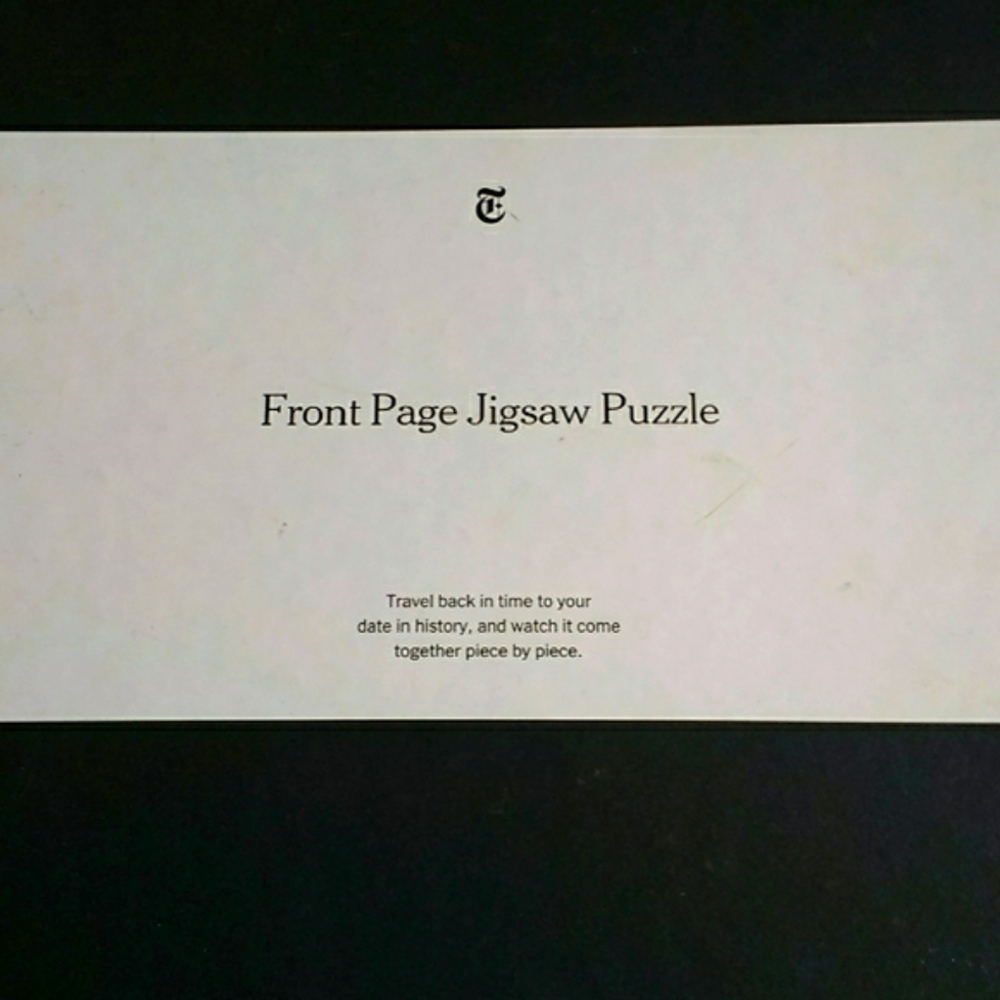 Front Page Jigsaw Puzzle For January 24, 1935